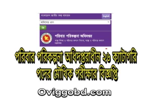 dgfp job circular exam date 2023