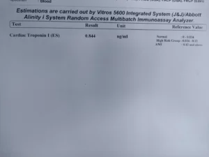 Troponin i test report