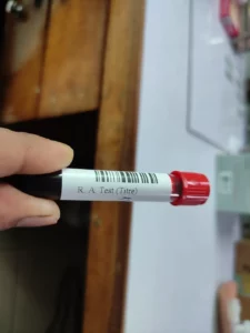 ra test sample tube