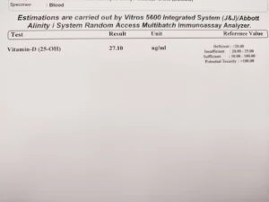 VITAMIN D (25-OH) test report