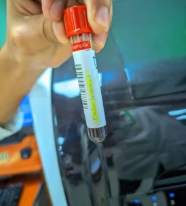 Troponin i test sample tube