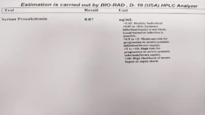 Procalcitonin Test report