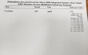 Normal creatinine levels by age report