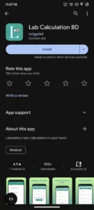 Lab Calculation Bd Apps on google play store
